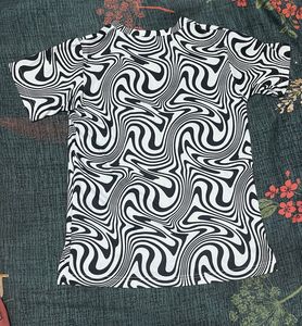 Trippy Black &amp; White Swirl Tee