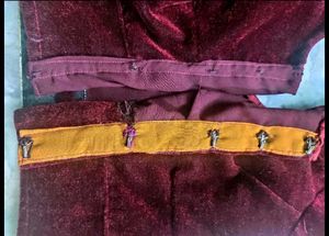Meroon Colour Velvet Blouse,Read Description