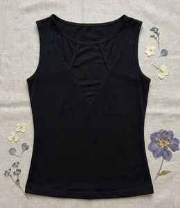 Chic Black Mesh Panel Tank Top