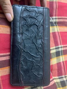 Black Leather Textured Wallet
