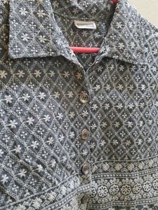 On SALE🚨Grey Embroidered Shirt