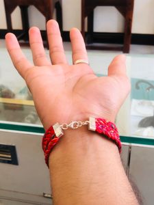 Pure Silver Thread Gents Bracelet