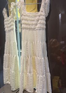 Tiered Crochet Mini Dress