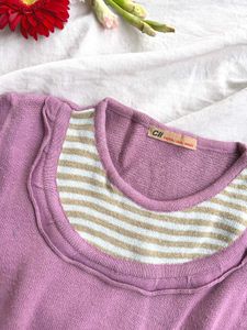 Lavender Layered Ruffle Pullover