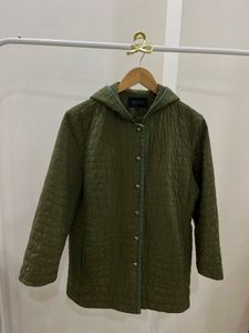 GAFFY SPORT OLIVE GREEN QUILTED HOODED JACKET