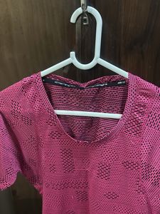 Women's Pink Athletic T-Shirt