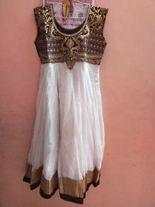 White Anarkali Dress new
