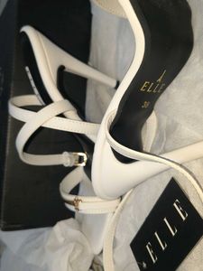 Chic White ELLE Heeled Sandals
