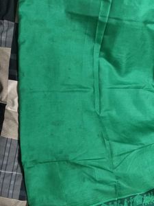 Green Plain Saree With VERY BEAUTIFUL PALLU