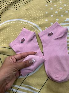 Used Cute Pink Socks