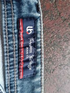 Men's Distressed Blue Denim Jeans