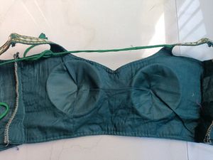 brand new mirror work backless blouse