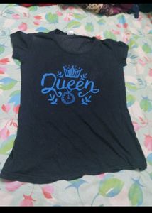 Navy Blue Queen Graphic T-Shirt