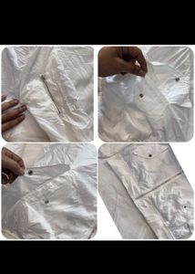 ZARA Men's White Bomber Jacket