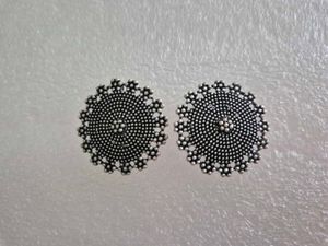 Oxidized Silver Tribal Earrings - Unused