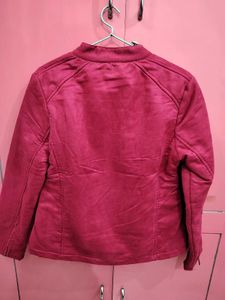 Burgundy Suede Style Jacket