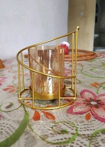 Gold Pillar Flower Vase