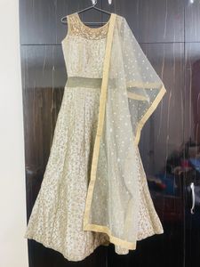 Beautiful Gown Heavy Thread Work