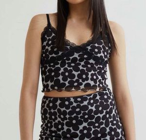 Retro Floral Print Cami Top
