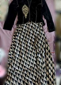 Elegant Black Velvet Lehenga Choli Set