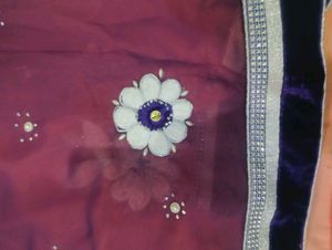 Elegant Embroidered Saree with Blouse
