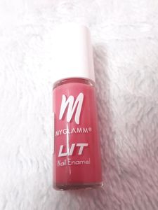 MyGlamm LIT Nail Enamel-Crushing (Pink)-7ml | Nai
