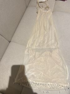 Pearl Embellished backless mini Dress