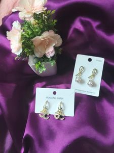Combo Pack Of 2 Korean Earrings