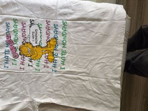 White Garfield "I Hate Mondays" T-Shirt