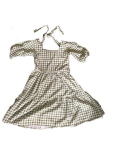 Gingham Tiered Mini Dress