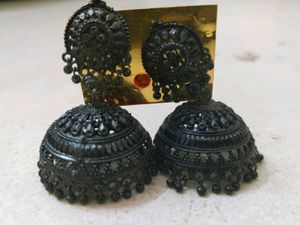 Black metal Jhumka ✨🖤( pack of 2)