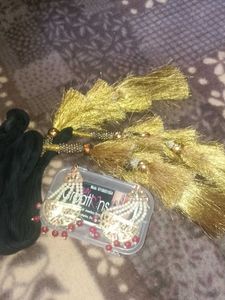 Stunning Gold Tassel Earrings