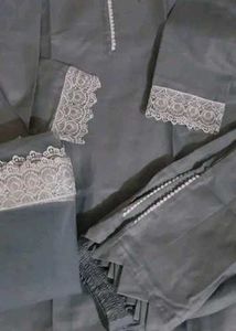 Elegant Grey Kurta Set with Dupatta