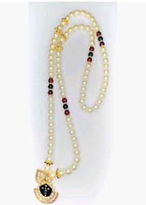 Elegant Pearl Necklace with Religious Pendant