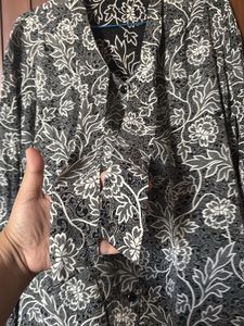Vintage Floral Print Blouse