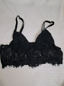 Coquette Black Corset Lace Cami Top/ Bralette