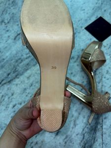 Rose Gold Glitter Platform Heels