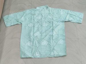 Mint Green Patterned Shirt
