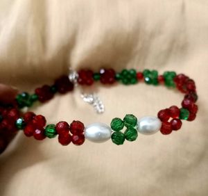Elegant Pearl Drop Earrings &amp; Beaded Choker Set