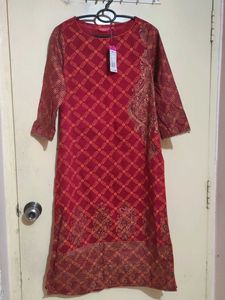 Beautiful Red Printed Kurta