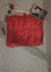 Red Lace Corset Top