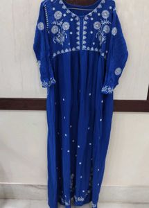 Elegant Blue Embroidered Kurta for Women