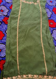 Embroidered Green Silk suit
