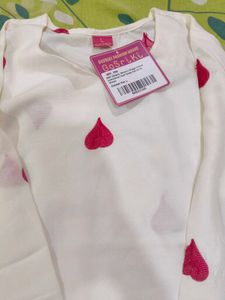 Cream Heart Print Kurta Set