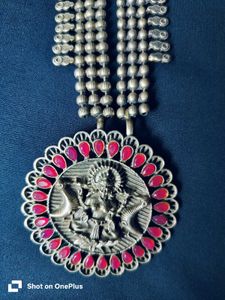 Traditional antique  Indian Oxidised Necklace long
