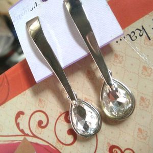 Trendy Silver Dangling Party Wear Earrings ....