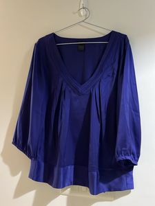 Royal Blue V-Neck Top