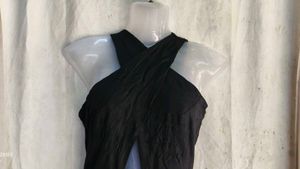 Chic Black Halter Neck Dress