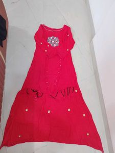 Red Embellished gown