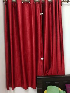Red curtains
